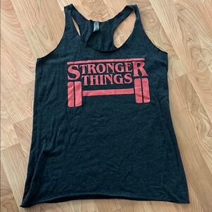 🏋️‍♀️ Stronger Things Women's Black Tank Top